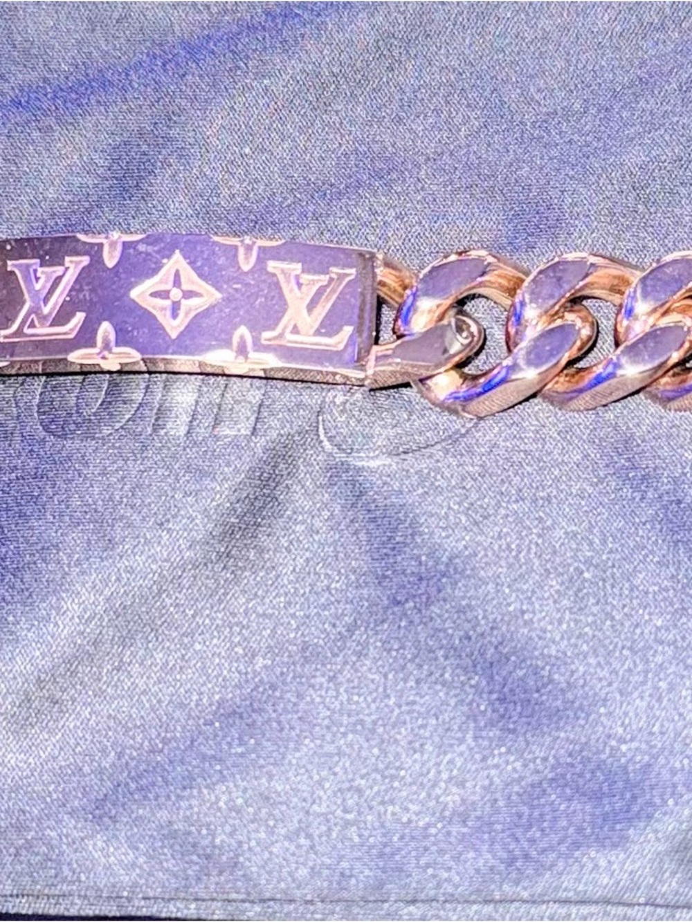 New 🔥LV Men’s Rose Gold Chain Link Band stamped made in Italy 🇮🇹